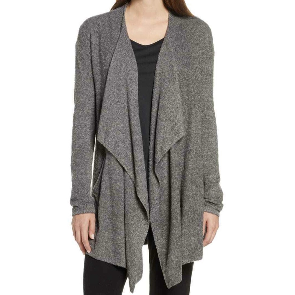 Barefoot Dreams Cardigan Top Women's Small /M Gray Cozy Outdoor Soft Stretch